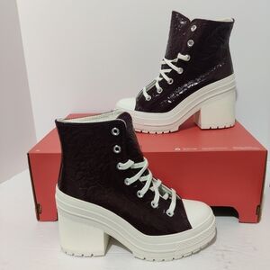 Ladies Size 7.5 Converse Chuck 70 De Luxe Heel Hi A13387C New In Box No Lid